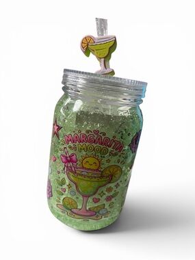 Margarita Mood 22 oz Faux Slushy Acrylic Tumbler w/ Topper